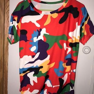 Camo Colorful Themed Tee